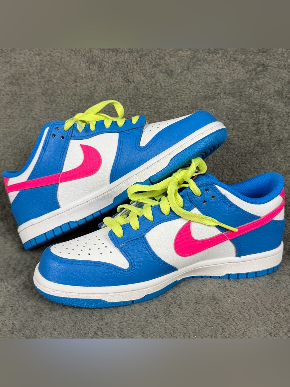 Nike Dunk Low Shoes Womens Size 7 Photo Blue Hyper Pink Sneakers 5.5Y IB7747-406 - Picture 2 of 12
